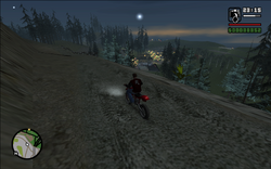 Carl climbing down the mountain.