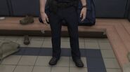 Cop outfit's pants and boots.