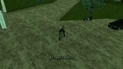 Toni pretends he doesn't have any money.