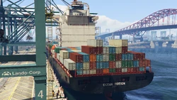 Blank shipping containers on the 