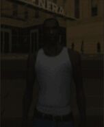 A photo of Carl Johnson in the Johnson House, taken at County General Hospital.
