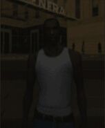 CarlJohnson-GTASA-JohnsonHousePhoto.jpeg (30 KB) A photo of Carl Johnson in the Johnson House, taken at County General Hospital.