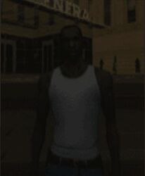 A photo of Carl Johnson in the Johnson House, taken at County General Hospital.