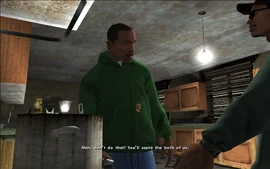 As Ryder tries to put up the heat, CJ tells Ryder not to do it before the house catches fire.