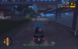 Claude is to pull up, so Maria can get out and talk to Chico.