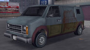 The gang's vehicle, the Hoods Rumpo XL, in GTA III.