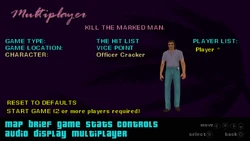 Officer Cracker in the character selection menu