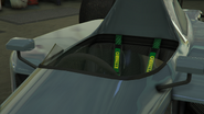 The Chepalle branded seatbelts inside the cockpit of the open wheel racers.