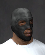 Carl Johnson wearing a Balaclava.