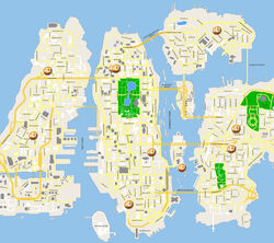 Map For Hospitals in GTA IV