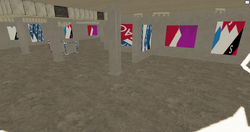 Interior model of the gallery.