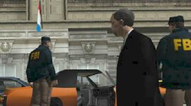 The pedestrian model used in the promotional website screenshot for the "FBI" section.