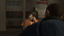 Niko visiting Gerald in prison in the mission I'll Take Her.