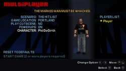 Phil DeGirth in the character selection menu