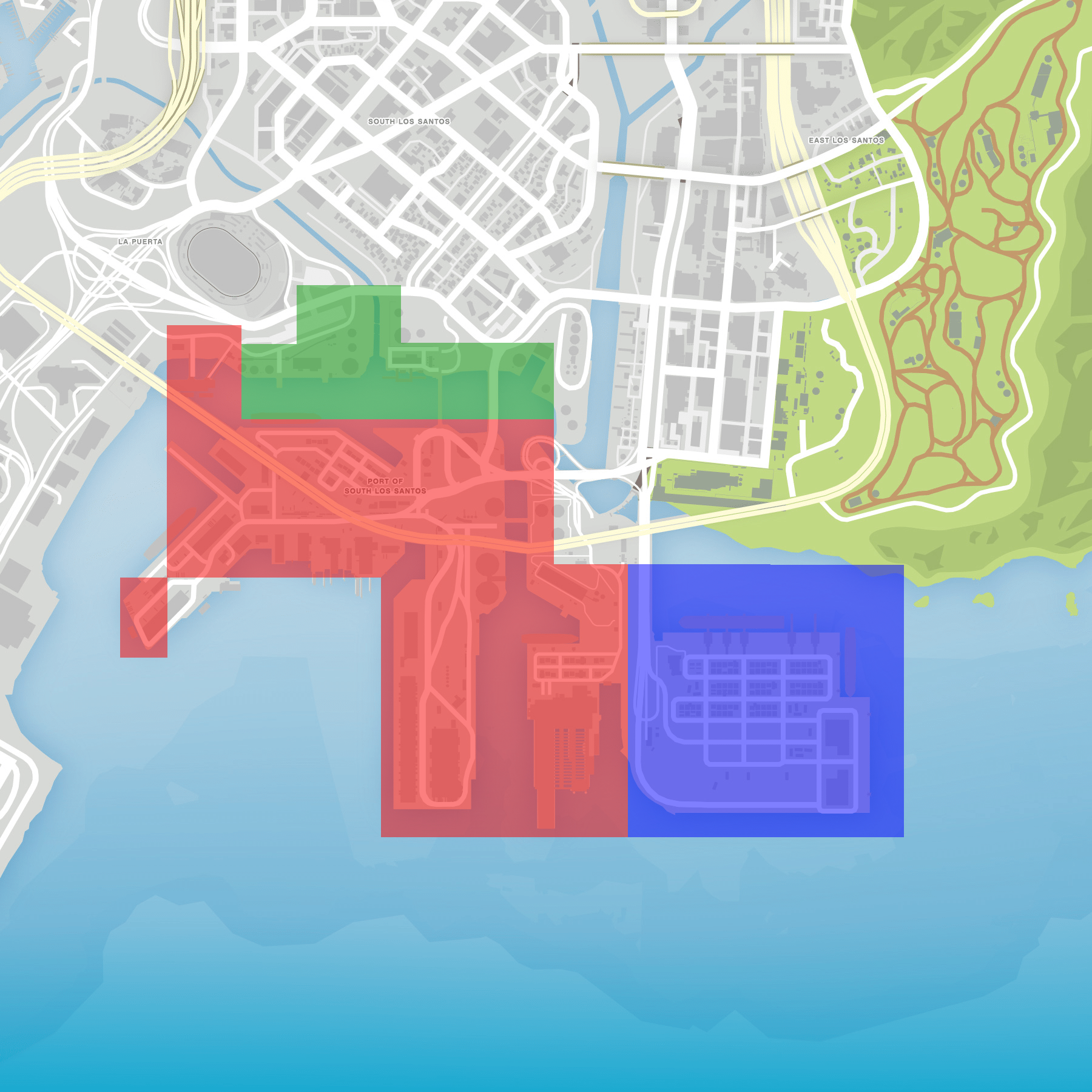 Los Santos GTA V Map Large