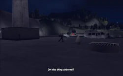 As Claude approaches, Catalina decides to get into the helicopter and try to kill him from it.