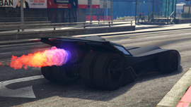The Vigilante with its rocket boost activated.