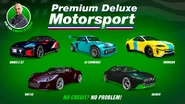 Premium Deluxe Motorsport stock.