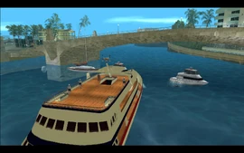 After Tommy clears out the path, the yacht can freely sail through.