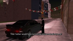 She compares Toni with his father, saying that if his father was alive, he would have turned Casa into meatballs for this.