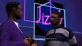 T-Bone asks if Jizzy is stupid and says that some people are after them.