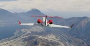 A MyFly Shamal flying over the Grand Senora Desert.