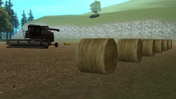 Round bales.