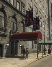 British flags seen in .