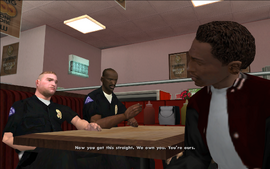 Tenpenny tells Carl that he answers only to C.R.A.S.H. from now on.