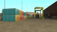 Container yard.
