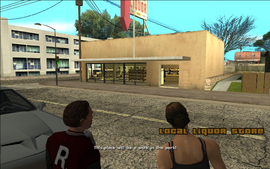 Carl and Catalina stand a street away from their target - a liquor store in Blueberry. Catalina says that robbing this place should be extremely easy.