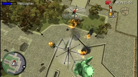A Defender appears and attacks Chan's helicopter.