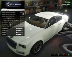 Livery options at Los Santos Customs in GTA Online.
