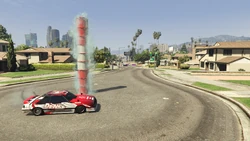 Turning around at the pillar