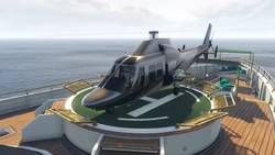 The yacht's  prepares to leave