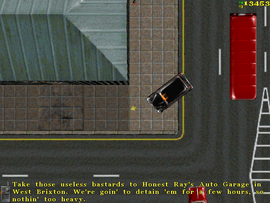 Pretty Charlie tells the protagonist to take them to Honest Ray's garage in West Brixton.