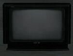 A black television.