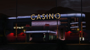 The casino at night.