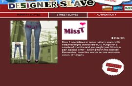 Fake Miss T on Designer Slave website in Grand Theft Auto IV (Street Slaves section).