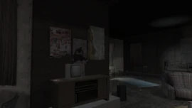 A Love Fist poster in Bucky Sligo's House.