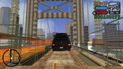 Toni and Sal jump over the unfinished Callahan Bridge on their way to city hall on Staunton Island.