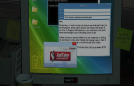 AntEater antivirus software prompt in a computer in GTA V.