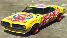 A Burger Shot Stallion in Grand Theft Auto V. (Rear quarter view)