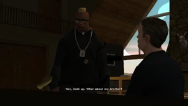 CJ asks about his brother.