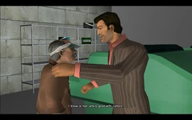 Tommy tells the old man that he knows of a man that knows a lot about rumors and heads out.