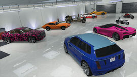 CESP-GTAO-9 DLC cars in 10 car Garage