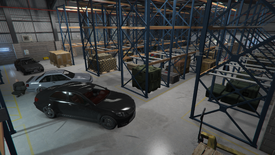 Inside the warehouse.