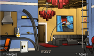 The interior of the safehouse.