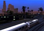 A Brown Streak passing Los Santos.