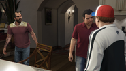 Michael and Trevor inquire about Tracey's whereabouts.